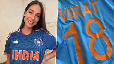 Italy Footballer Agata Isabella Centasso Picks ‘GOAT’ Virat Kohli As Her Favourite Indian Cricketer, Shares Picture of Star Batter’s No 18 Jersey